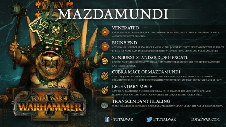 Total War Warhammer 2 Lizardmen Legendary Lord Skill Summary Images