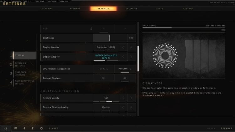 Call Of Duty Black Ops 4 Optimization Guide 144 To 160 Fps Options 2