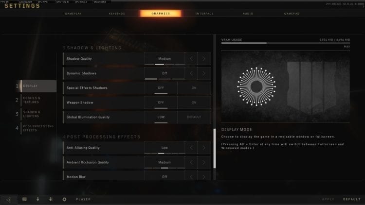 Call Of Duty Black Ops 4 Optimization Guide 144 To 160 Fps Options 4