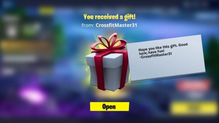 fortnite adds limited time gifting option - fortnite blue screen