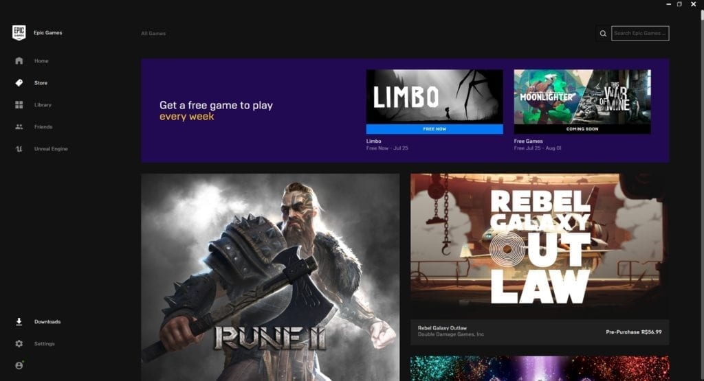Epic Games Store Launcher  Game store, Epic games, Epic