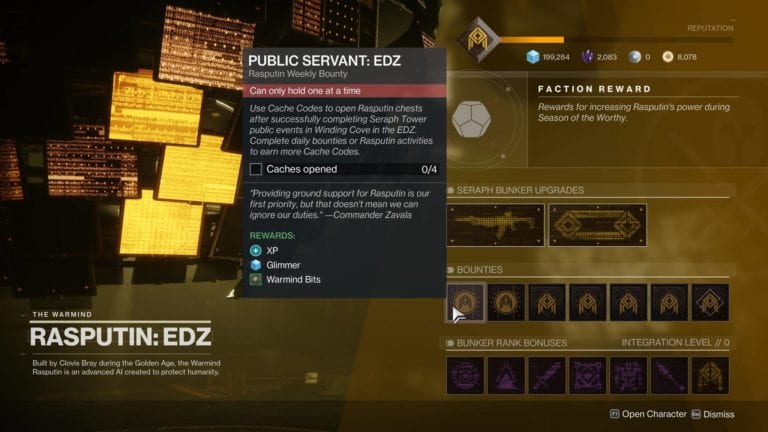 Destiny 2: Season of the Worthy - EDZ Seraph Bunker ...