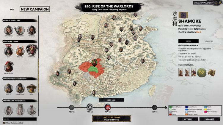 Total War Three Kingdoms The Furious Wild Nanman Faction Guide Games Predator - roblox island tribes cave map