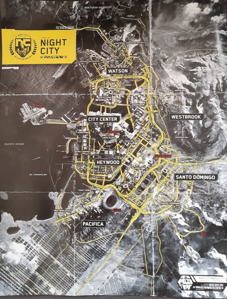 Cyberpunk 2077 Night City Map Leak Shows Complete Overview Of Districts Games Predator - roblox city map leaked