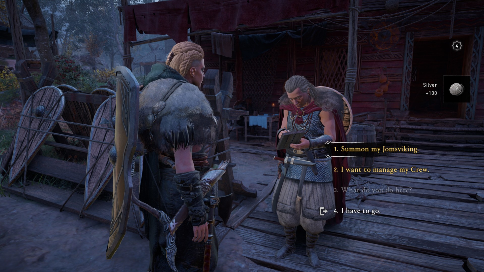 Recrutando Jomsvikings para incursões no rio em Assassin's Creed Valhalla