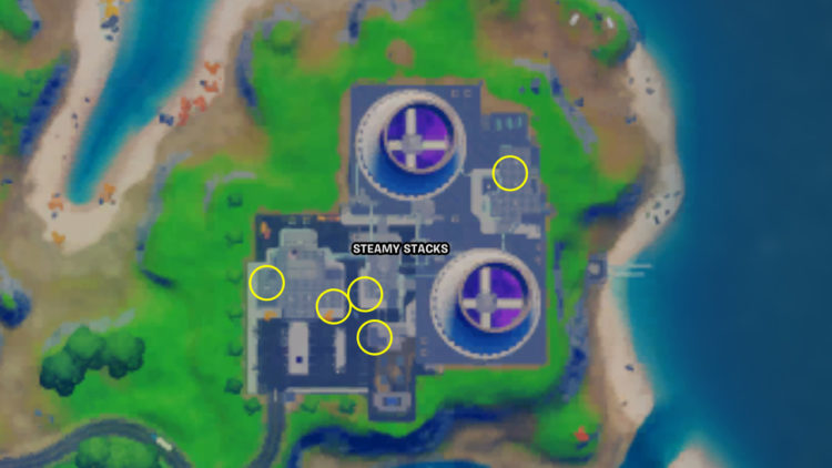 Fortnite guide: All five of the Steamy Stacks safe locations with gold bars