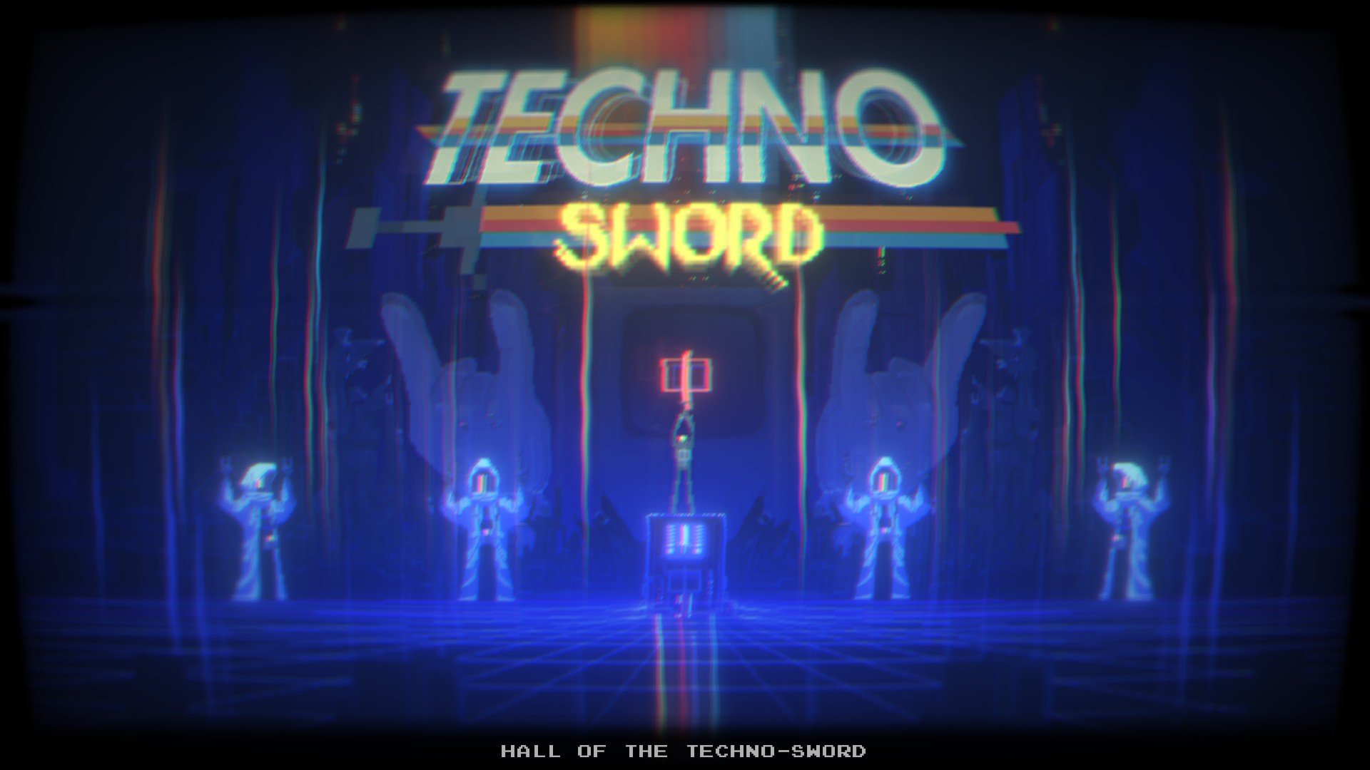 Techno Hallway Background
