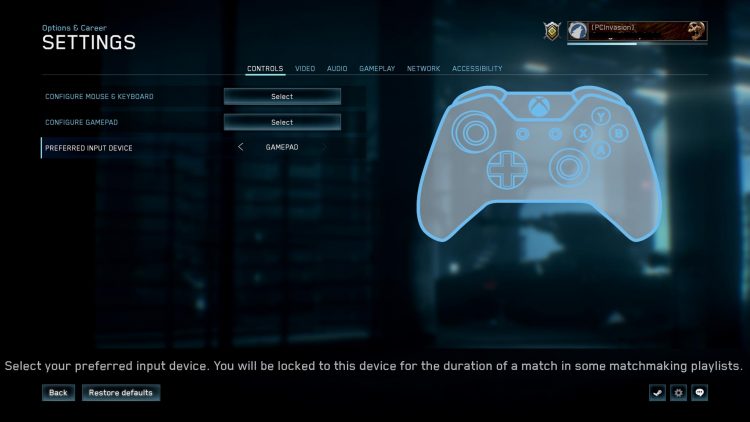 Halo Master Chief Collection Input