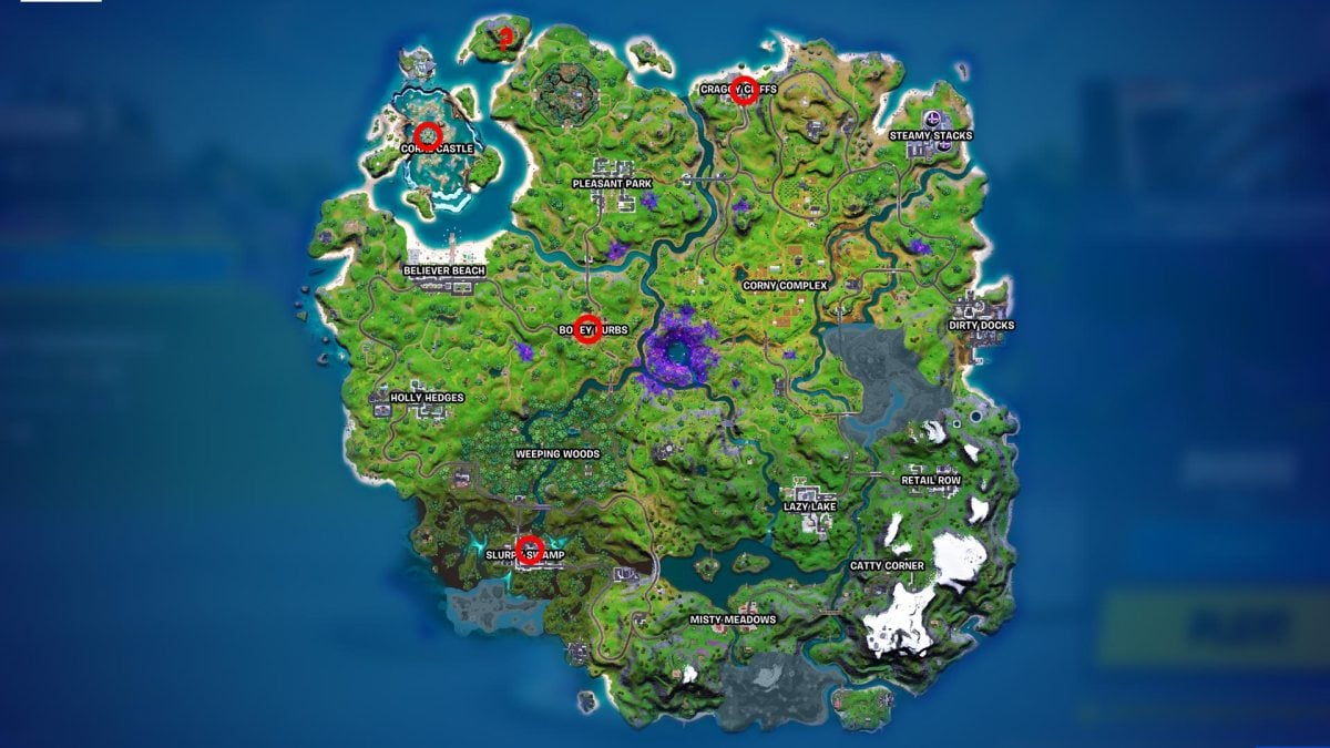 Fortnite Map Week 3 Alien Artifact Locations Kymera