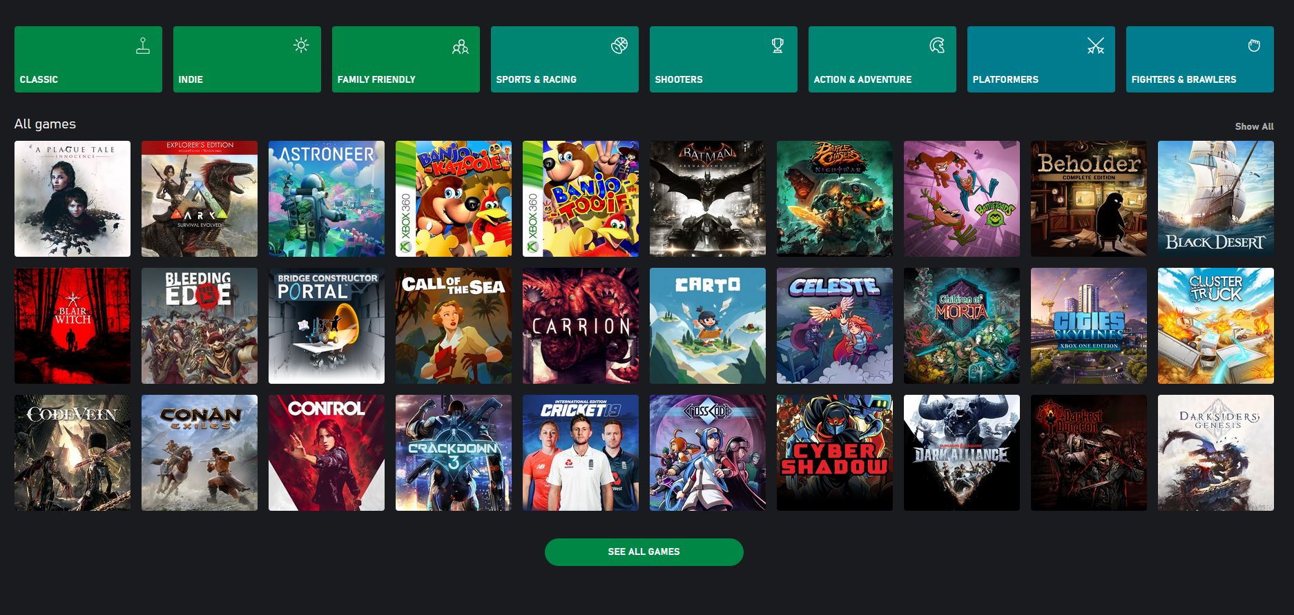 Xbox Game Pass Cloud Gaming Now on Consoles - Complete List of Games 