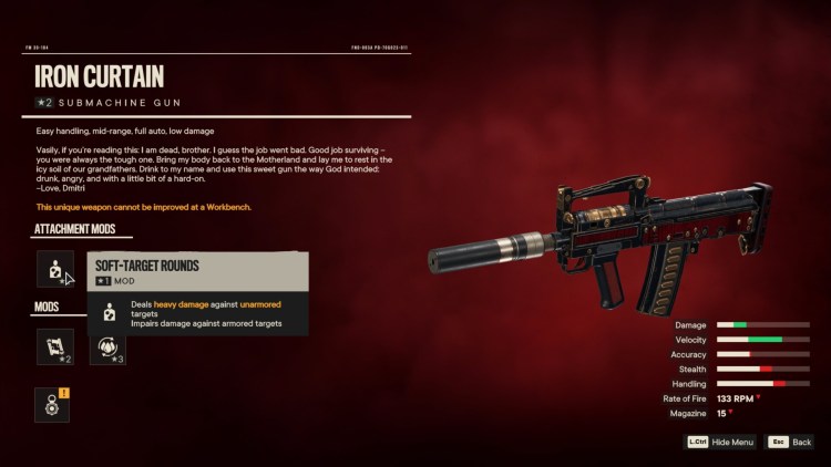 Far Cry 6 Iron Curtain Unique Smg 2