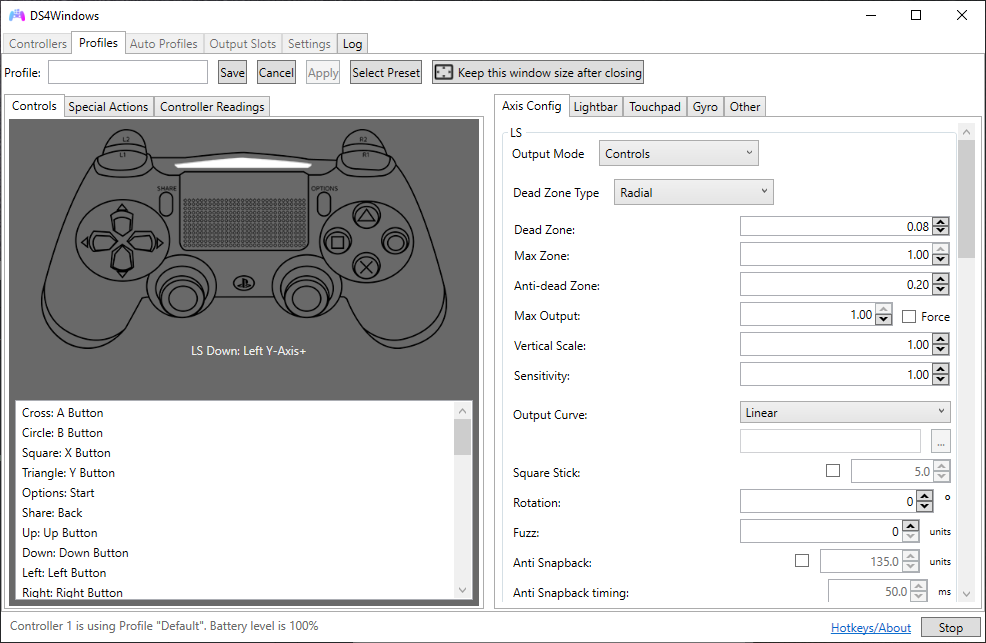DS4 PS4 Controller Profile download