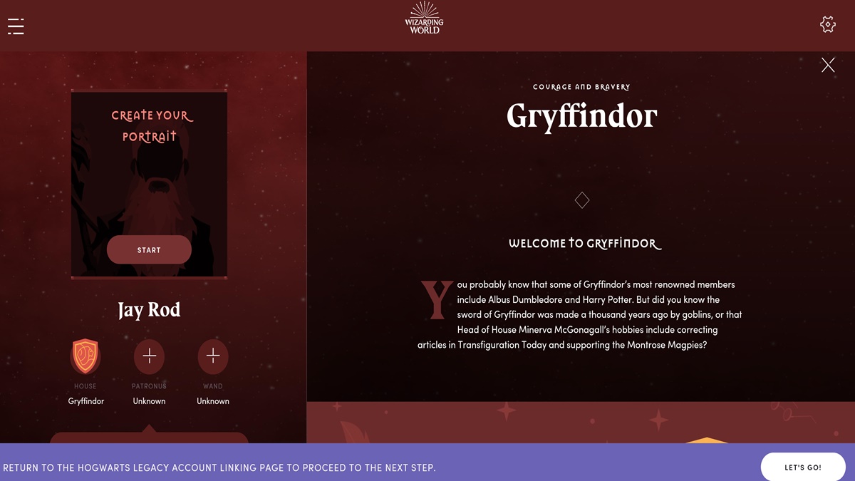 How to Link Your Wizarding World and Hogwarts Legacy Accounts