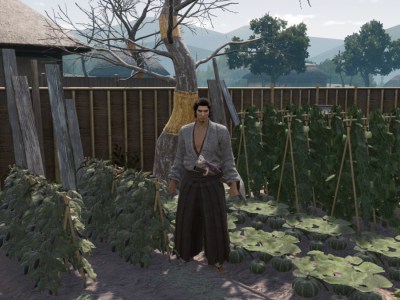 Like A Dragon Ishin Standing In Garden