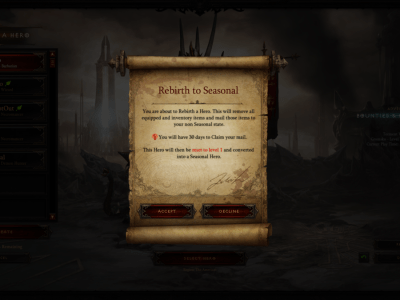 Diablo Iii Rebirth Explained Rebirth Warning