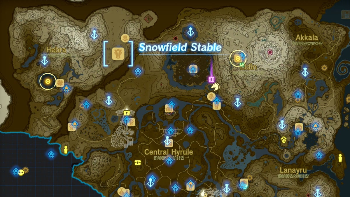 How To Get To Snowfield Stable In Tears Of The Kingdom   Tears Of The Kingdom Snowfield Stable 