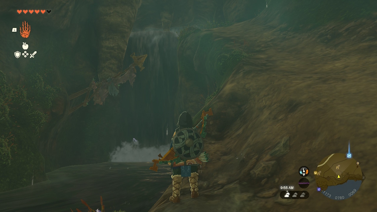 Climbing Gear Location In Tears Of The Kingdom Waterfall