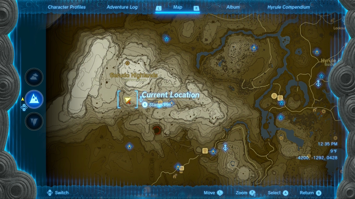 How To Find And Beat Black Hinox In Tears Of The Kingdom TotK   Totk Black Hinox Meadelas Mantle Location Map 