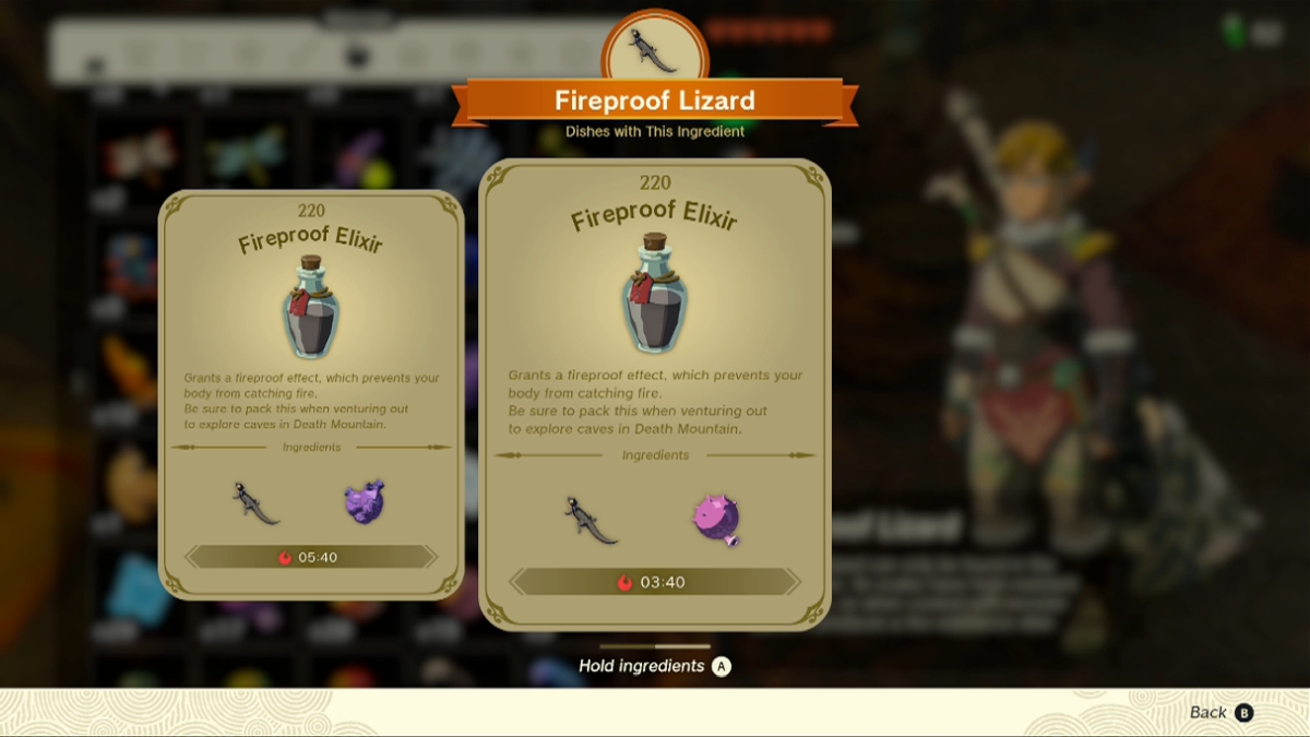 Fireproof Elixir Recipe In Tears Of The Kingdom TotK   Totk Fireproof Elixir Recipes 