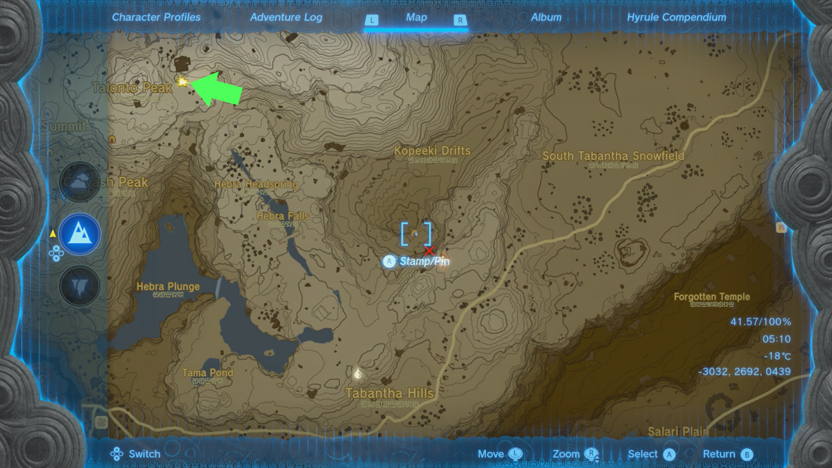 Tears of the Kingdom Kopeeki Drifts Cave Map Location 1