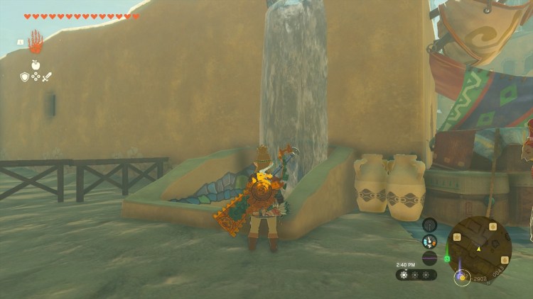 Cómo desbloquear la tienda de ropa secreta de Gerudo Town en Tears Of The Kingdom Totk Waterfall