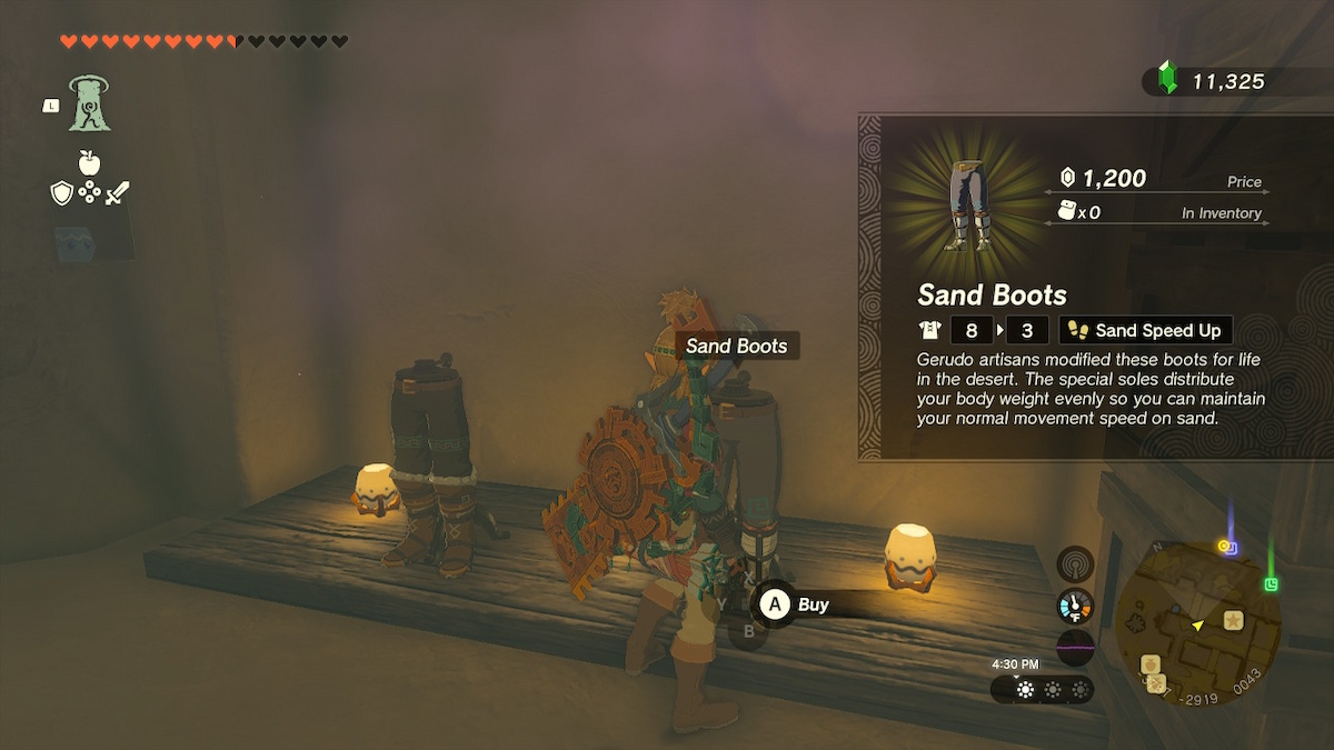 Sand Boots Tears Of The Kingdom