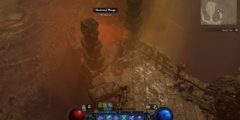 Dónde encontrar la mazmorra de inmersión sombría en Diablo 4