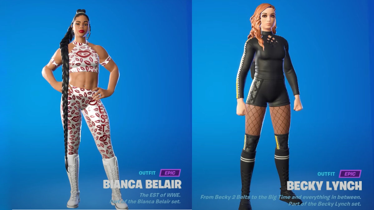 First Look at Becky Lynch & Bianca Belair Fortnite Skins - SE Scoops