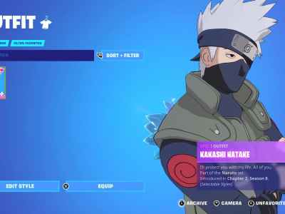 Kakashi Skin In Fortnite With Styles