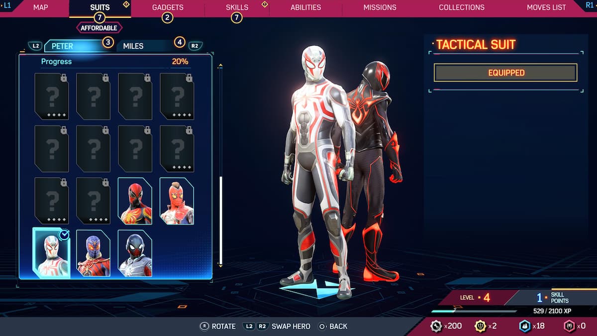 Spider-Man 2 Change Suits