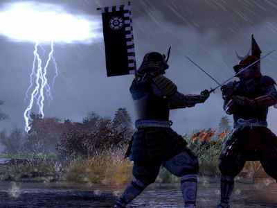 Total War Shogun 2 Samurai Duel In Rain Near Lightning