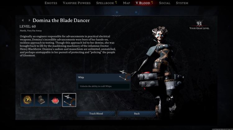 Domina Blade Dancer Mở khóa The Whip V Rising