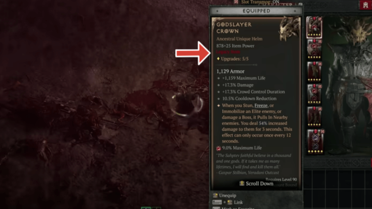 Legacy Items In Diablo 4