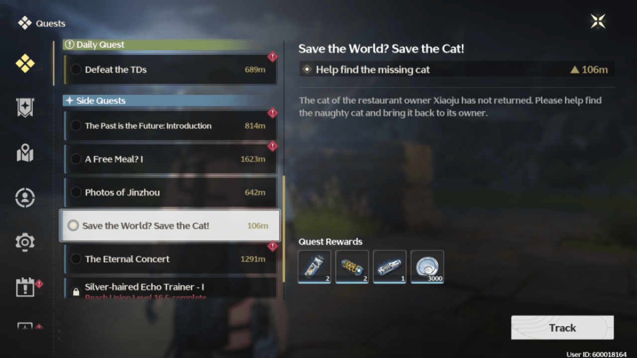 Where to find the cat in Save The Cat, Save The World Wuthering Waves