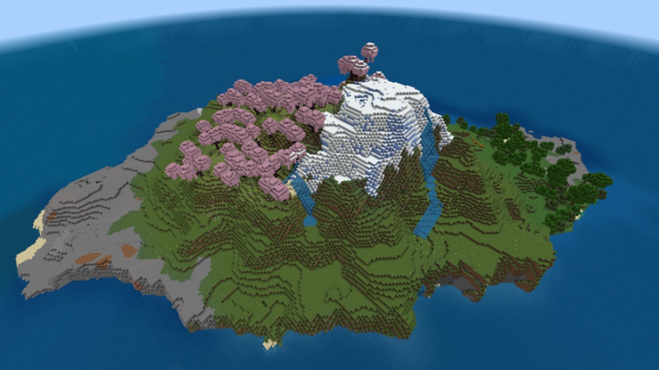 Minecraft Survival Island Cherry