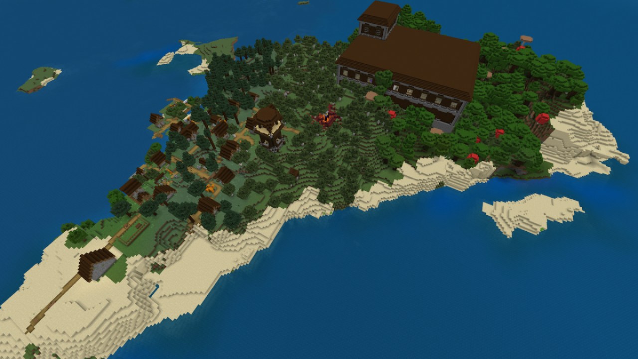 Làng đảo sinh tồn Minecraft