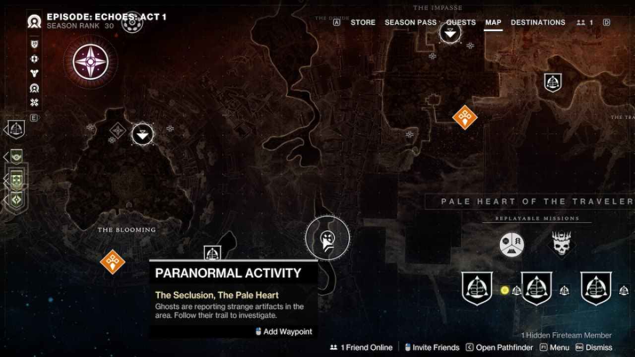 Destiny 2 Paranormal Activity The Seclusion Location