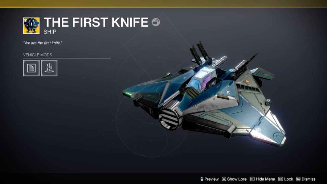 Destiny 2 The First Knife Ship