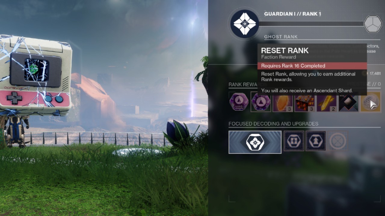 Ghost Rank Reset Destiny 2