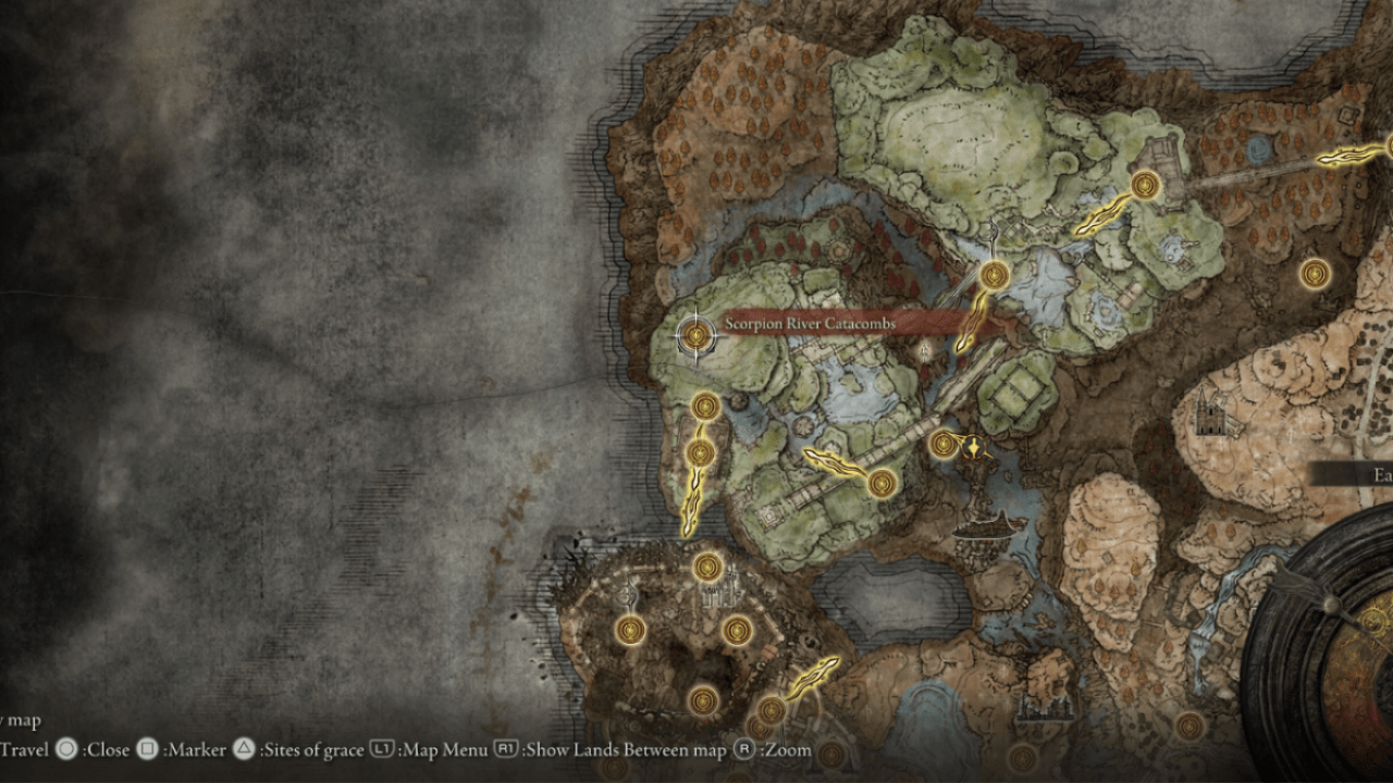 How to get to Scorpion River Catacombs in Shadow of the Erdtree