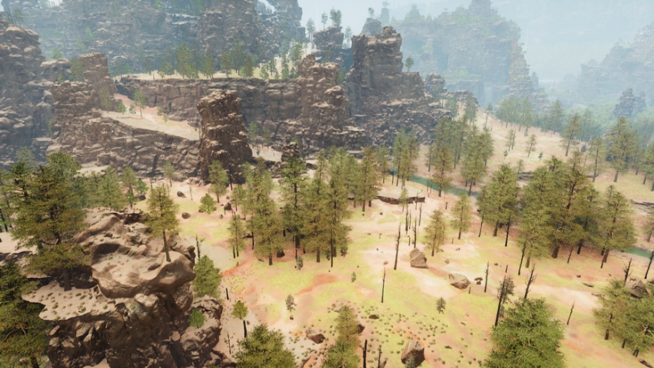 Ark Survival Ascended The Island Snowy Grasslands View