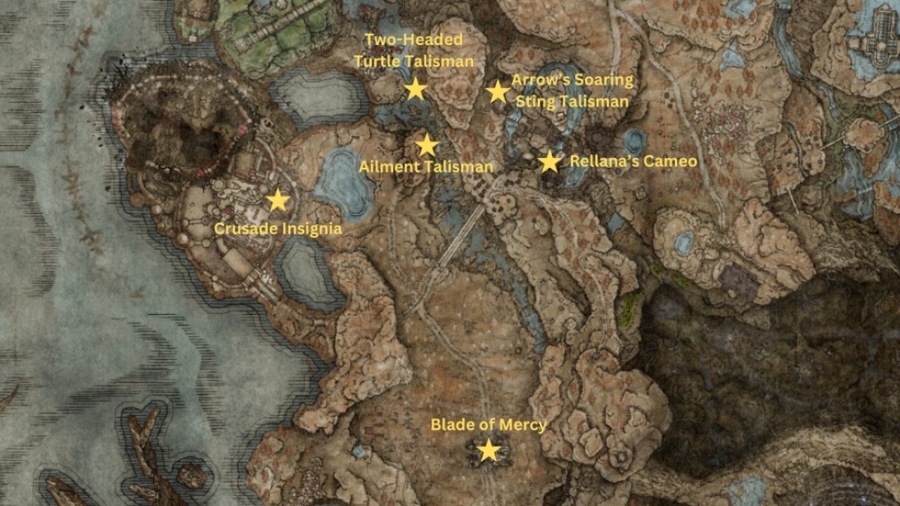 Best Early Talismans In Elden Ring Shadow Of The Erdtree Map