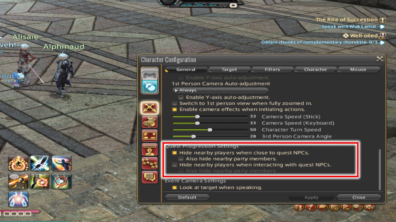 How to hide other players in FFXIV Dawntrail