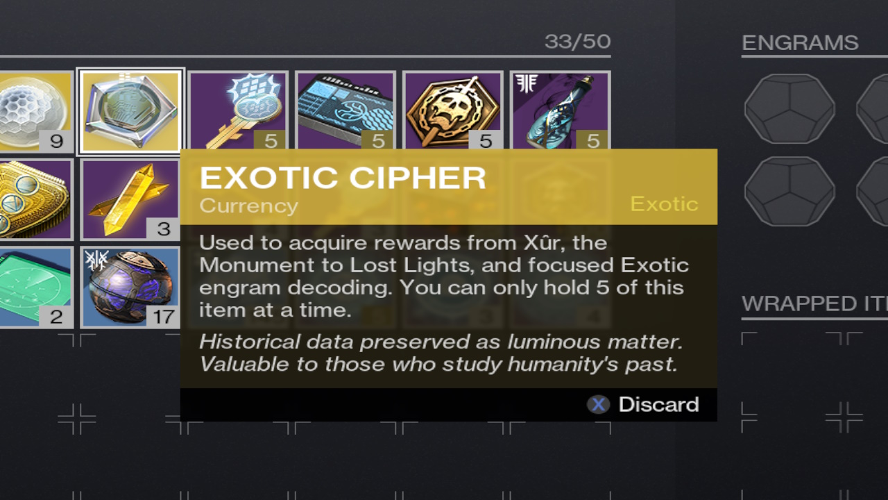 Best ways to farm Exotic Ciphers in Destiny 2