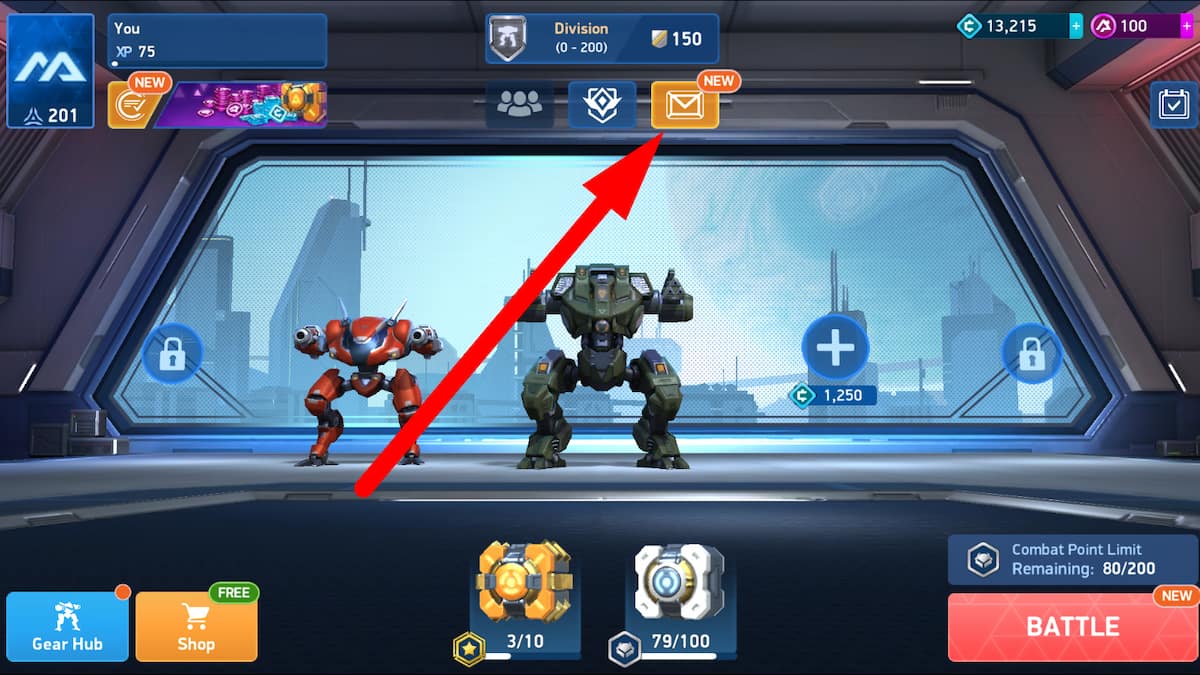 How To Redeem Codes In Mech Arena Step1