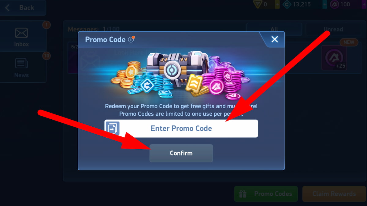 How To Redeem Codes In Mech Arena Step3