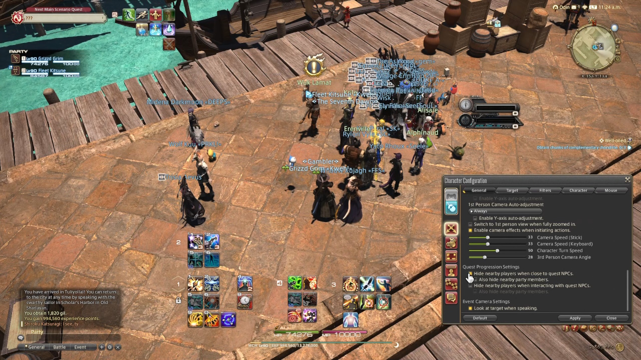 How to hide other players in FFXIV Dawntrail