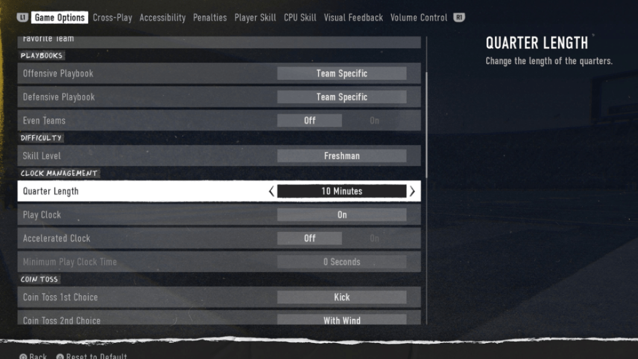 Ea College Football 25 Best Game Settings