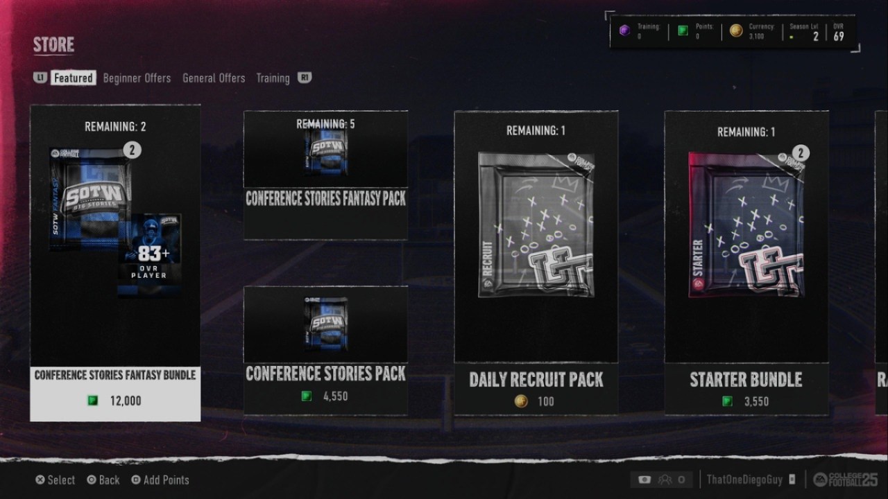 Ea College Football 25 Ultimate Team Packs