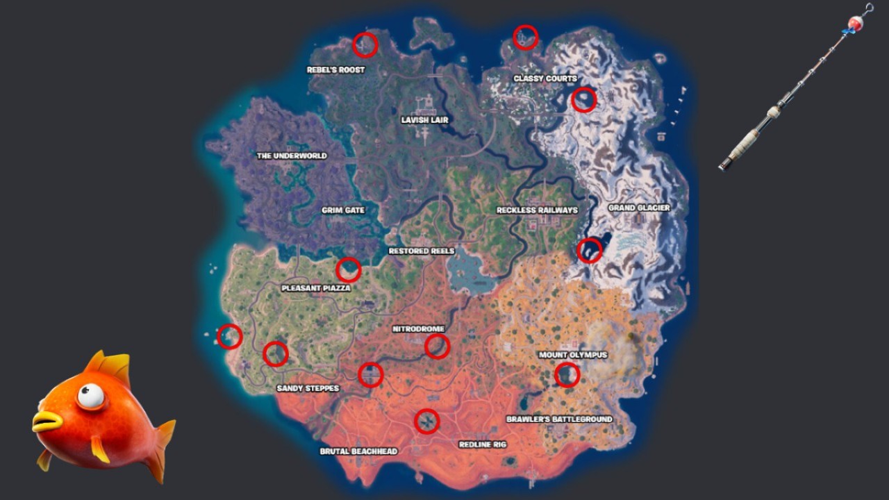 Fishing Rod Locations Fortnite